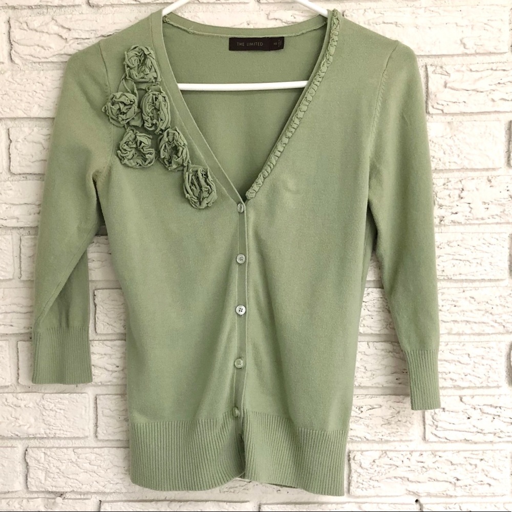The Limited Rosette Cardigan